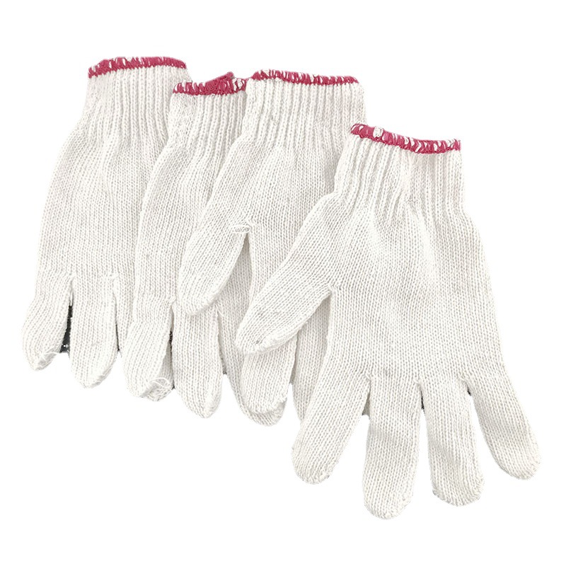 700g white thickened gloves, labor protection thick thread gloves, anti-abrasion and warm gloves for work, 1 yuan or 2 yuan wholesale supply Item Picture
