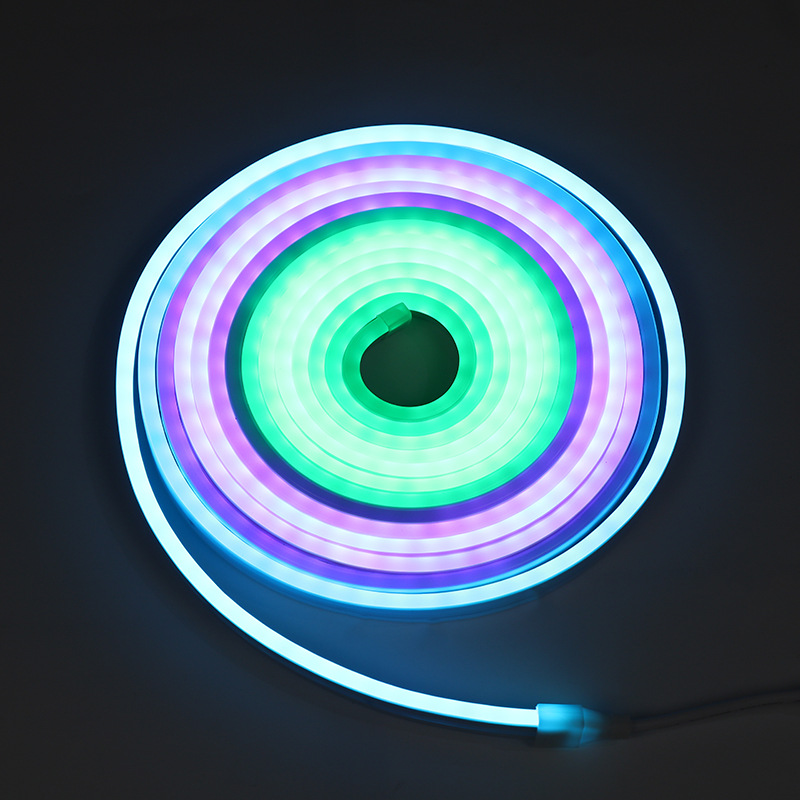 幻彩霓虹灯带 硅胶rgb12V 低压户外氛围防水柔性硅胶灯带套装led