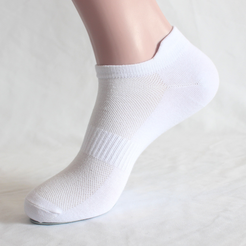 Men's Socks Plus Size Sports Socks Lift Ear Mesh Boat Socks Spot Wholesale Student Running Socks Solid Color Socks For Men details Picture