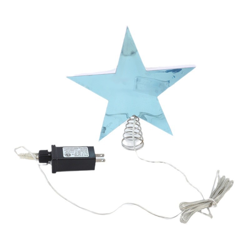 New led Christmas tree 3d mirror tunnel light, five-pointed star Christmas decoration light, acrylic luminous night light Item Picture
