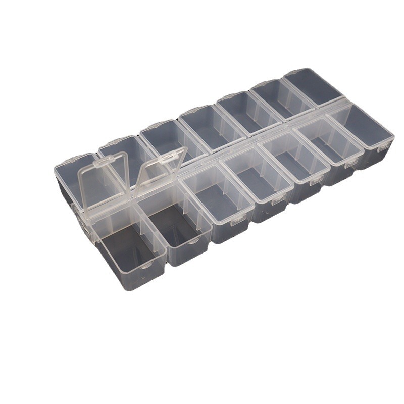 PVC盒/透明塑料盒/正方形翻盖透明盒子/头饰防尘收纳盒/塑料打包桶白底实物图