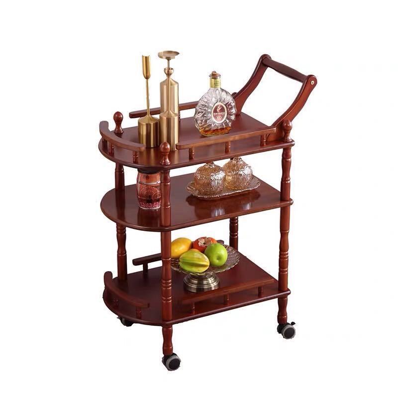 uh hotel food delivery cart, small cart, solid wood household mobile wine cart, pastry cart, cake cart, restaurant serving cart Application Scenario