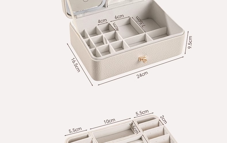 Caja de joyas multicapa de gran capacidad orejeras pendientes anillos pendientes collares de alto grado antioxidante accesorios de mano caja de almacenamiento pic 41