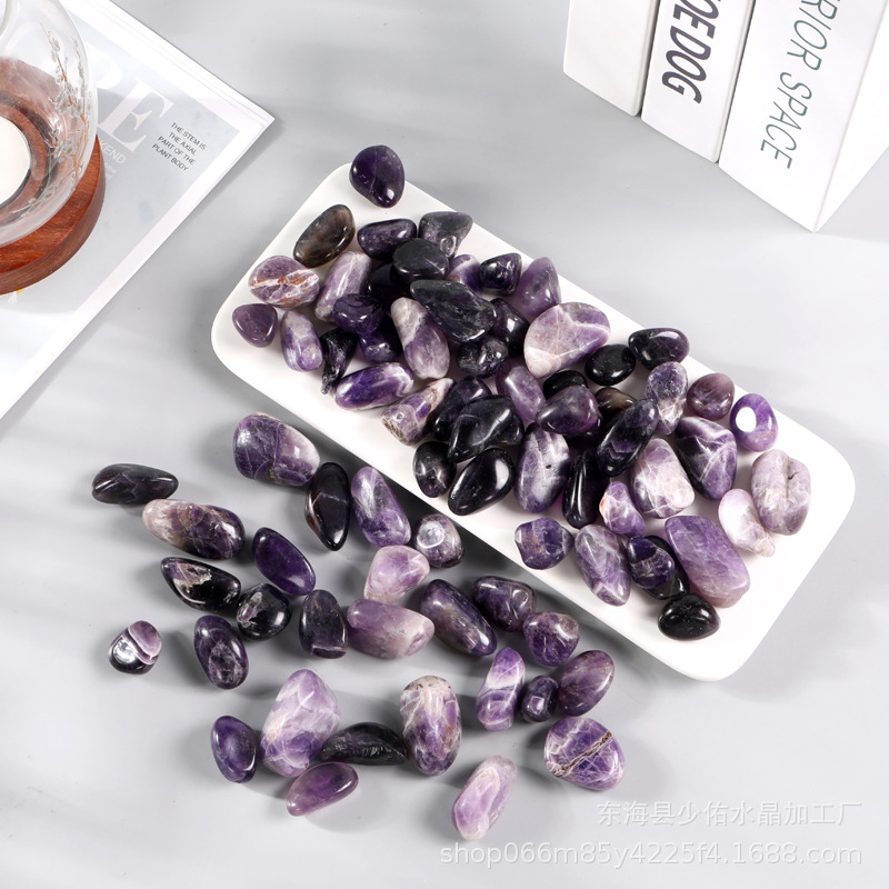 Natural Amethyst Small Particle Gravel Gravel Decoration Fish Tank Color Stone Crystal Stone Powder Stone Gravel details Picture