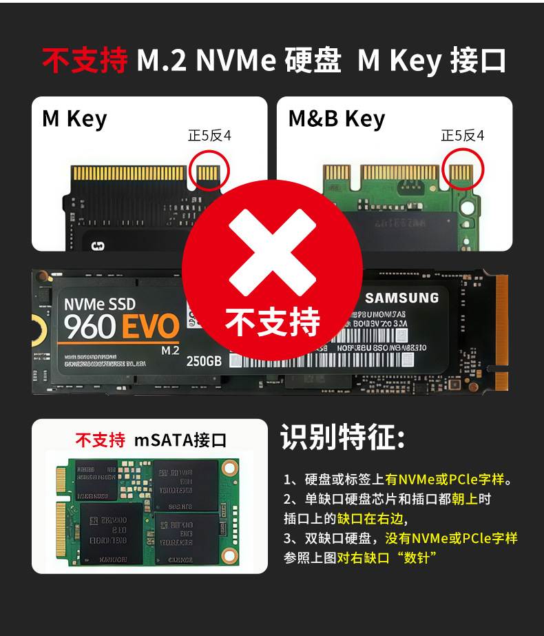新款USB3.1铝合金移动固态硬盘盒子  NGFF/Nvme协议M.2移动硬盘盒详情11