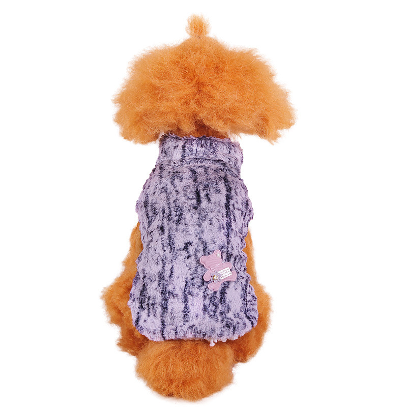 Pet clothing: Cute cartoon bear, versatile cat coat, long velvet thick and warm for autumn and winter, dog cotton-padded clothes and accessories Item Picture