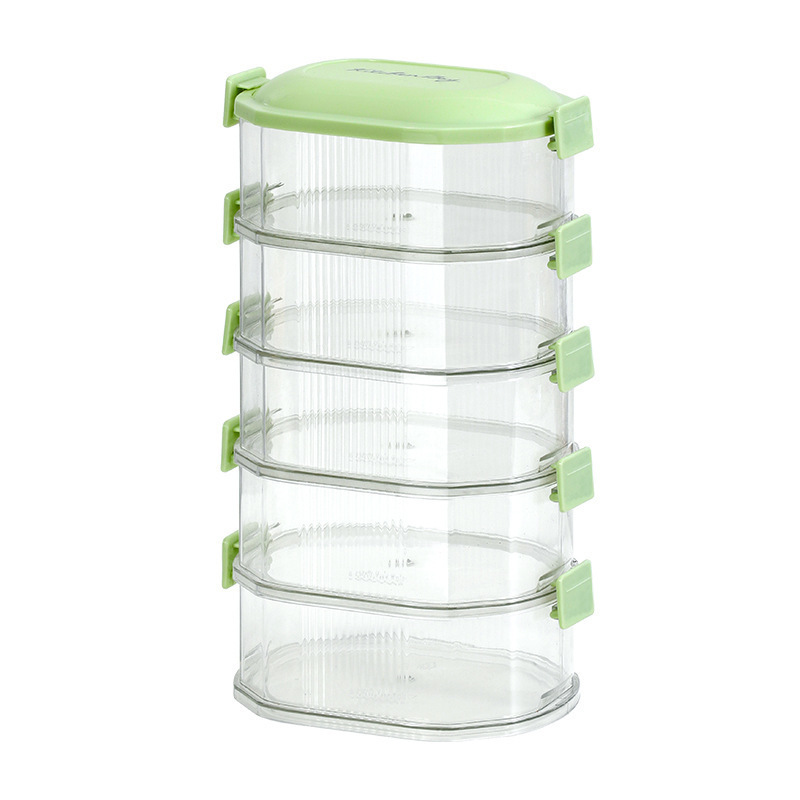 Kitchen Spice Storage Box Onion Ginger Garlic Fresh-Keeping Box Can Be Superimposed Food Sealed Box Food Grade Small Material Packaging Box Item Picture