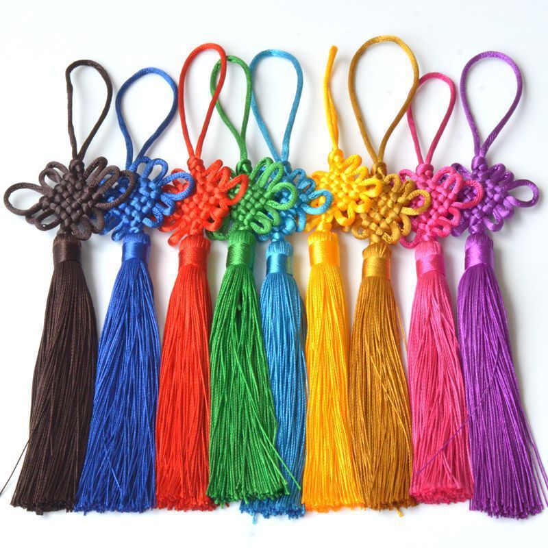 High-end mini small-sized Chinese knot pendants, No. 5, 6-plate Chinese knots, various vertical fine tassel knots, factory direct sales details Picture