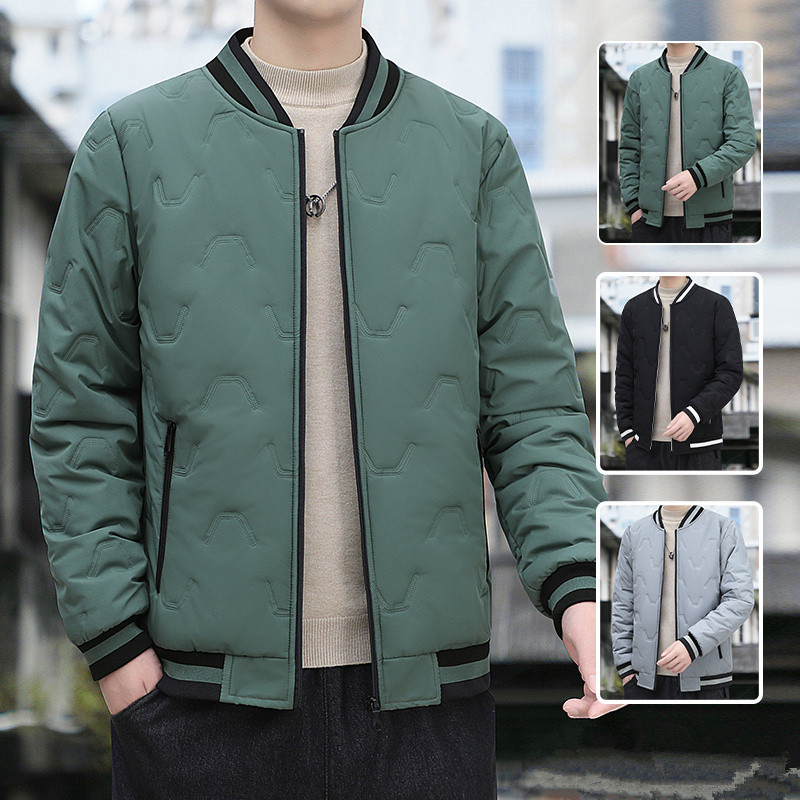 2022 New Winter Men's Jacket Padded Coat Men's Casual Jacket Thick Warm Baseball Clothing Menswear Trend