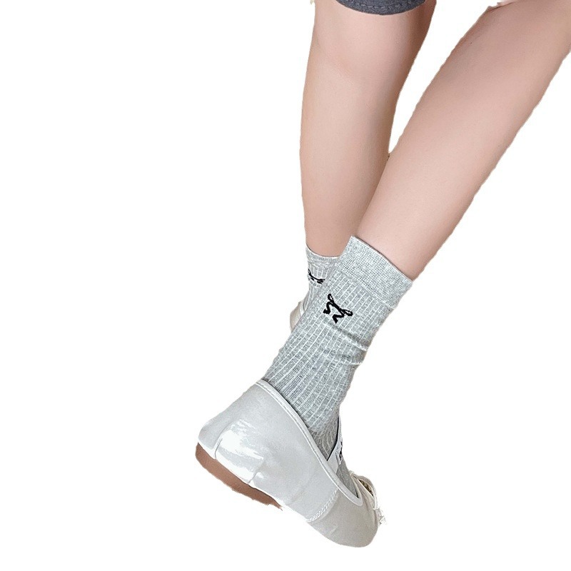 Sock stall, one-piece consignment, miu style, bow, ballet style, pile socks, versatile mid-calf socks for girls, cute girls, Instagram boneless socks, one-piece consignment Item Picture
