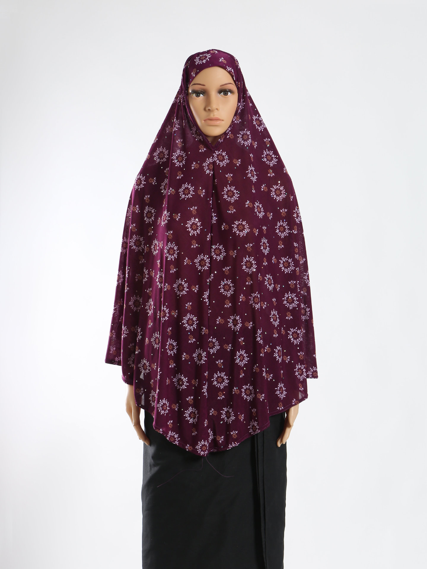 2024 On The New Middle East Dress Arabian Hooded Burqa Ice Silk Headscarf Gown Dubai Style Dress