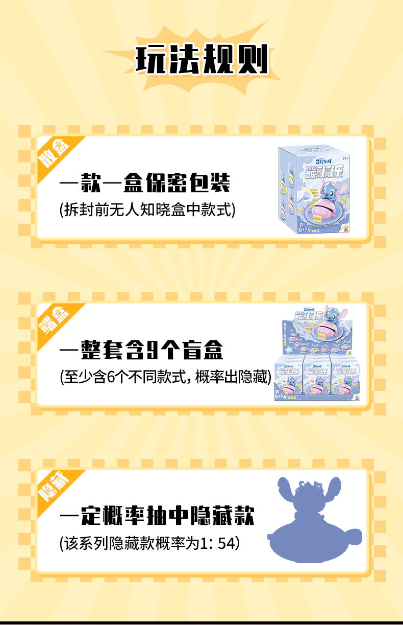 高乐史迪奇敲敲乐盲盒手办摆件星际宝贝史迪仔礼物正版批发潮流盲盒创意潮流玩具详情17