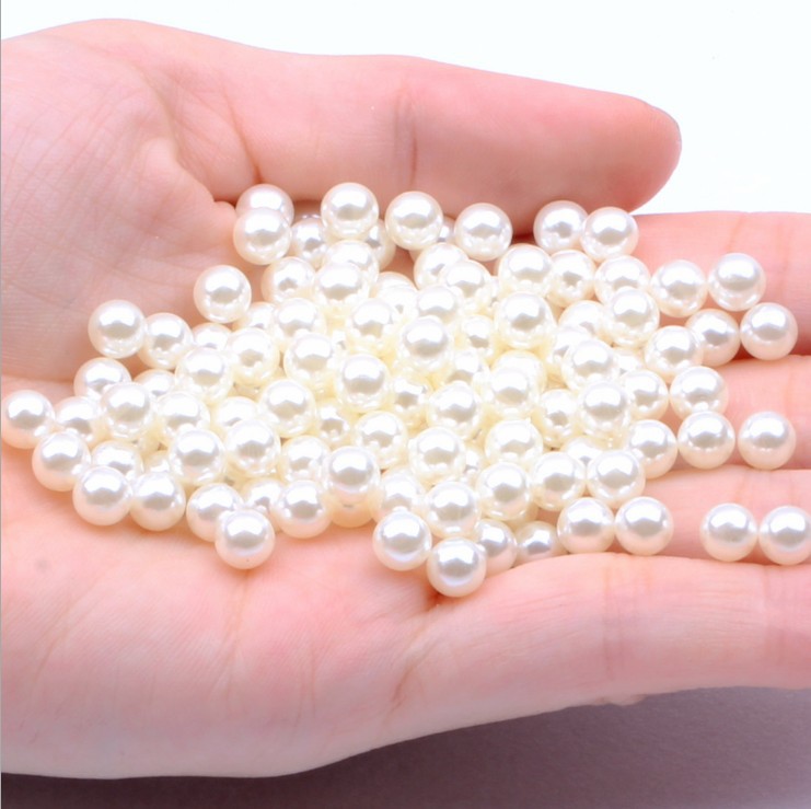 ABS imitation pearl non-porous beads of 1.5mm-18mm for jewelry accessories are of good quality and suitable for decoration of various clothing and accessories Item Picture