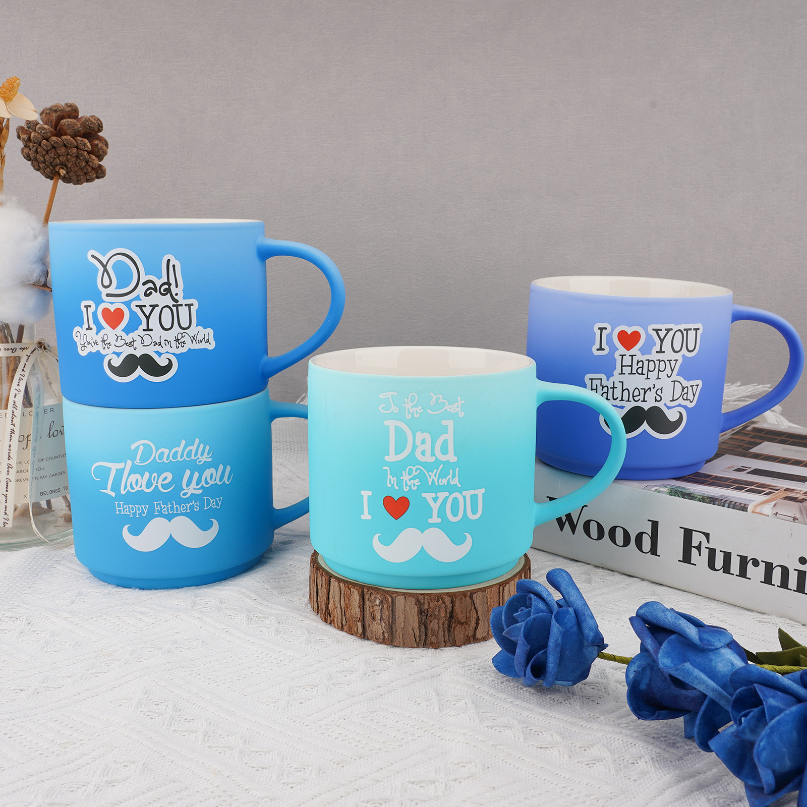 工厂批发手感漆陶瓷马克杯 糖果色橡胶漆陶瓷杯 荧光广告促销