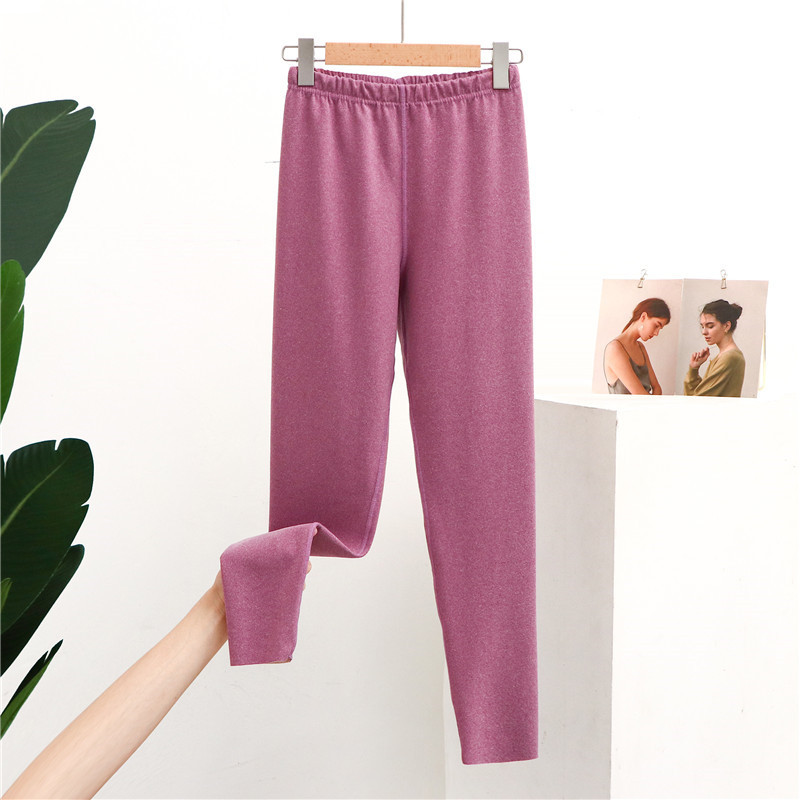 Autumn And Winter 2022 New Cashmere Warm Leggings Women's Large Size Pants Double-Sided Cashmere De Cashmere Ab Long Johns Item Picture