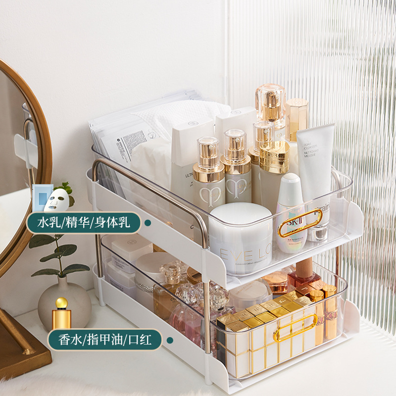 Trolley Storage Rack Kitchen Floor Storage Rack Bathroom Multi-Layer Light Luxury Drawer Storage Box Storage Rack Application Scenario