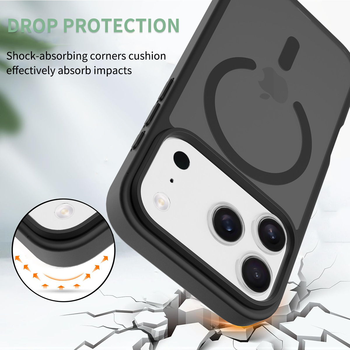 跨境苹果17pm手机壳磁吸16pro肤感防摔iphone15promax磨砂保护套详情6