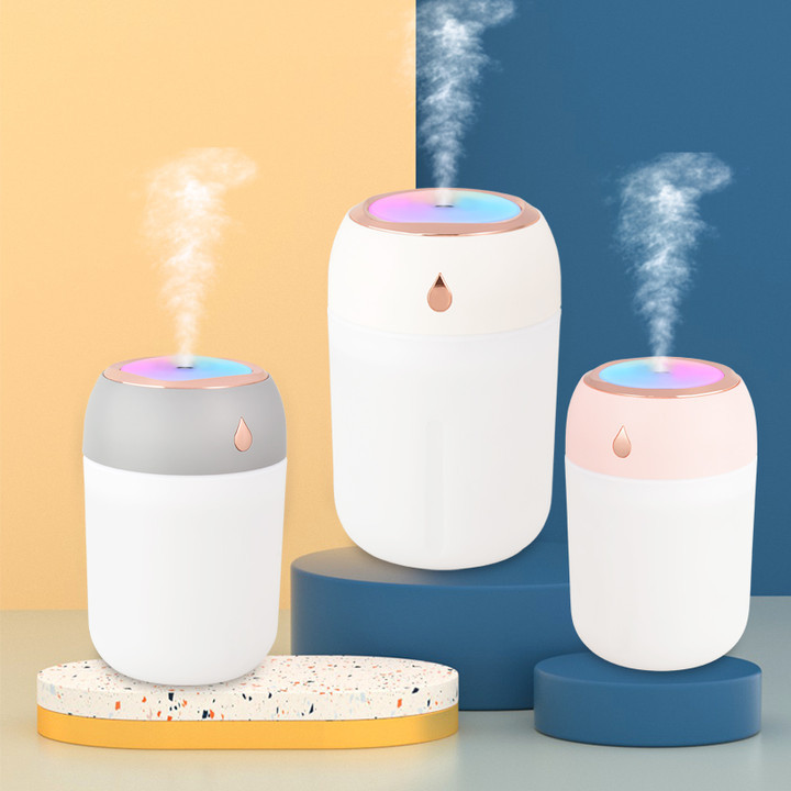 Portable water drop color humidifier Office bedroom home humidifier Car seven color aromatreatment sprayer details Picture