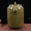 Jingdezhen ceramic rice jars, rice buckets, 30-jin, 50-jin, 100-jin covered storage tanks, wine jars, water jars, ceramic jars details Picture
