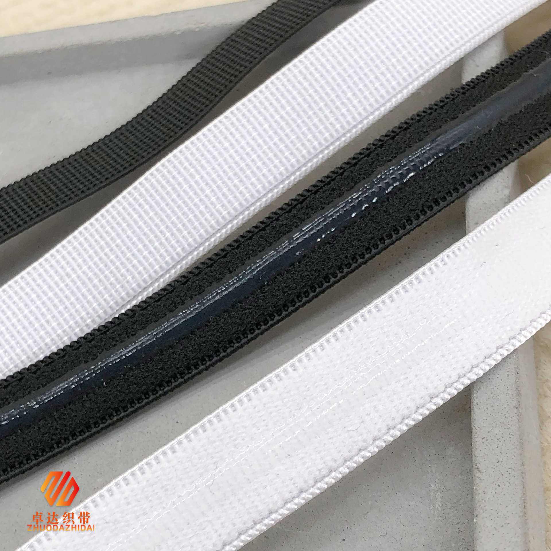 Available 1.2Cm Silicone Non-Slip Elastic Webbing Ice Sleeve Cuff Elastic 4Mm Drop Glue Straight Wig Waist details Picture