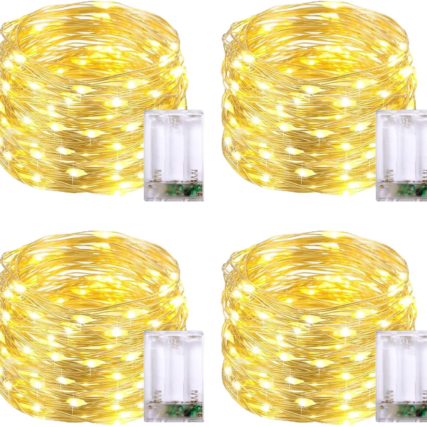 Wholesale of led copper wire lights, battery box lights, string lights, light-emitting light strips, corrugated ball string lights, handicrafts, wound copper wire colored lights Item Picture