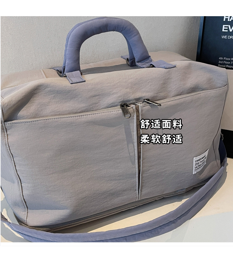 跨境批发大容量可套拉杆外出单肩旅行包轻便手提健身瑜伽包旅游包详情10