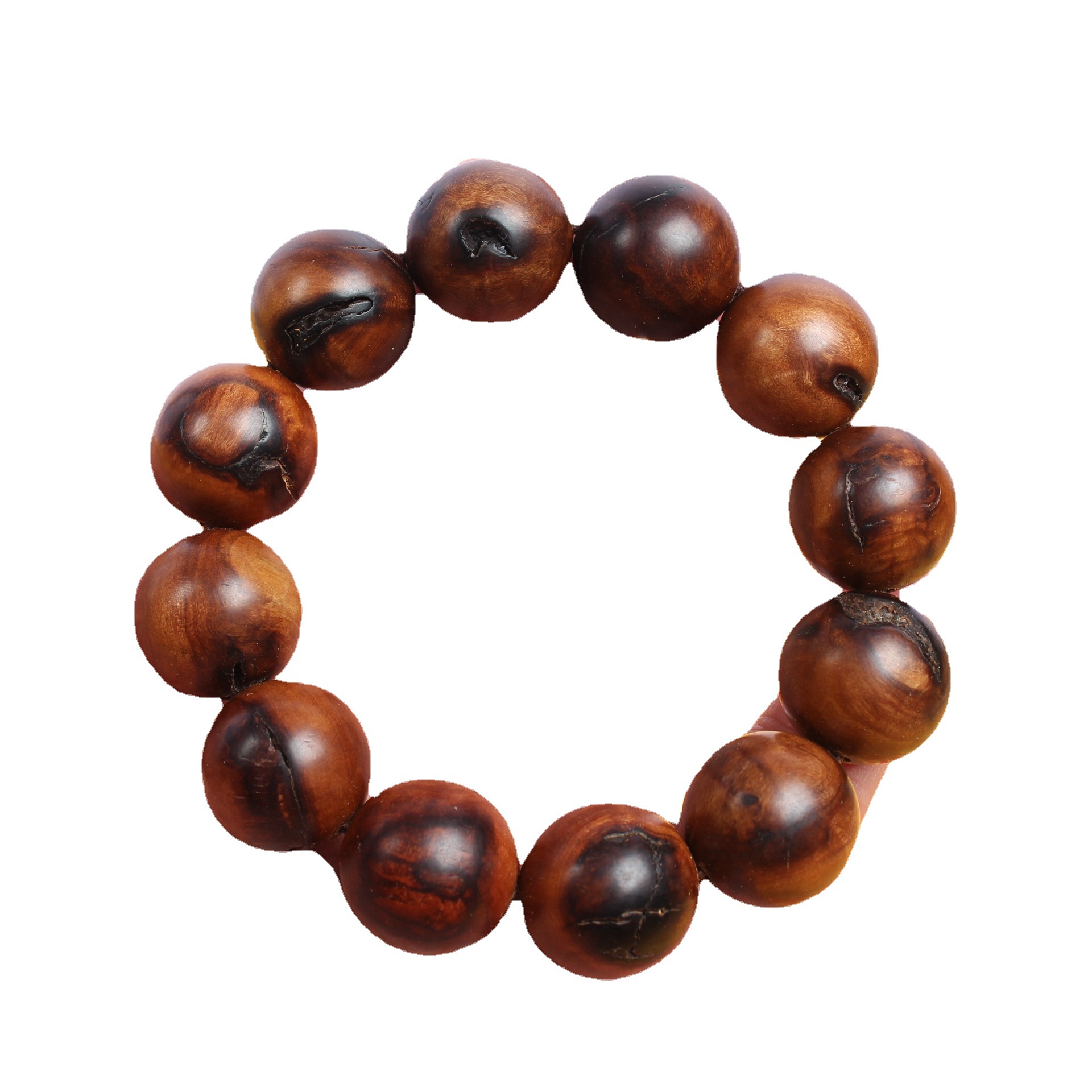 Lightning Strike Jujube Wood Buddha Beads Handstring Taoist Ritual 2.0Cm12 Reggio Thunder Beads Handmade Wooden Crafts Item Picture