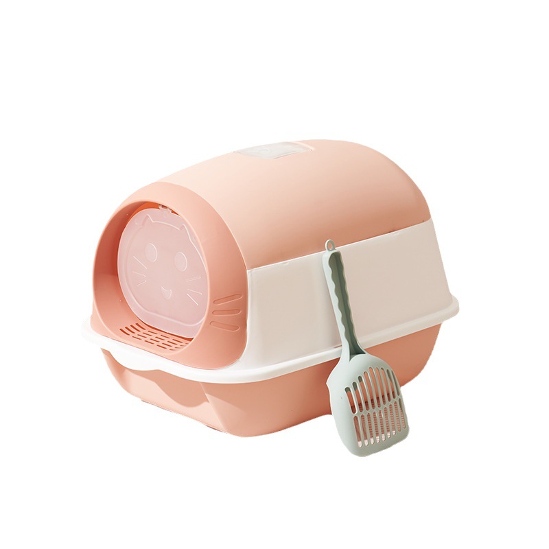 Pet cat litter box Fully enclosed large space deodorizing cat litter box High quality PP material durable pet cat toilet Item Picture