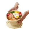 Biodegradable eco-friendly lunch box, corn starch biodegradable compartments lunch box, covered soup bowl takeout box, commercial takeout Item Picture