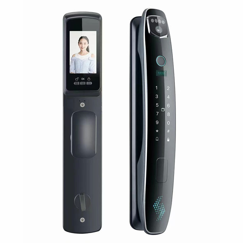 3D facial recognition fully automatic fingerprint lock, smart lock, visual cat eye monitoring, household electronic password lock manufacturer Item Picture