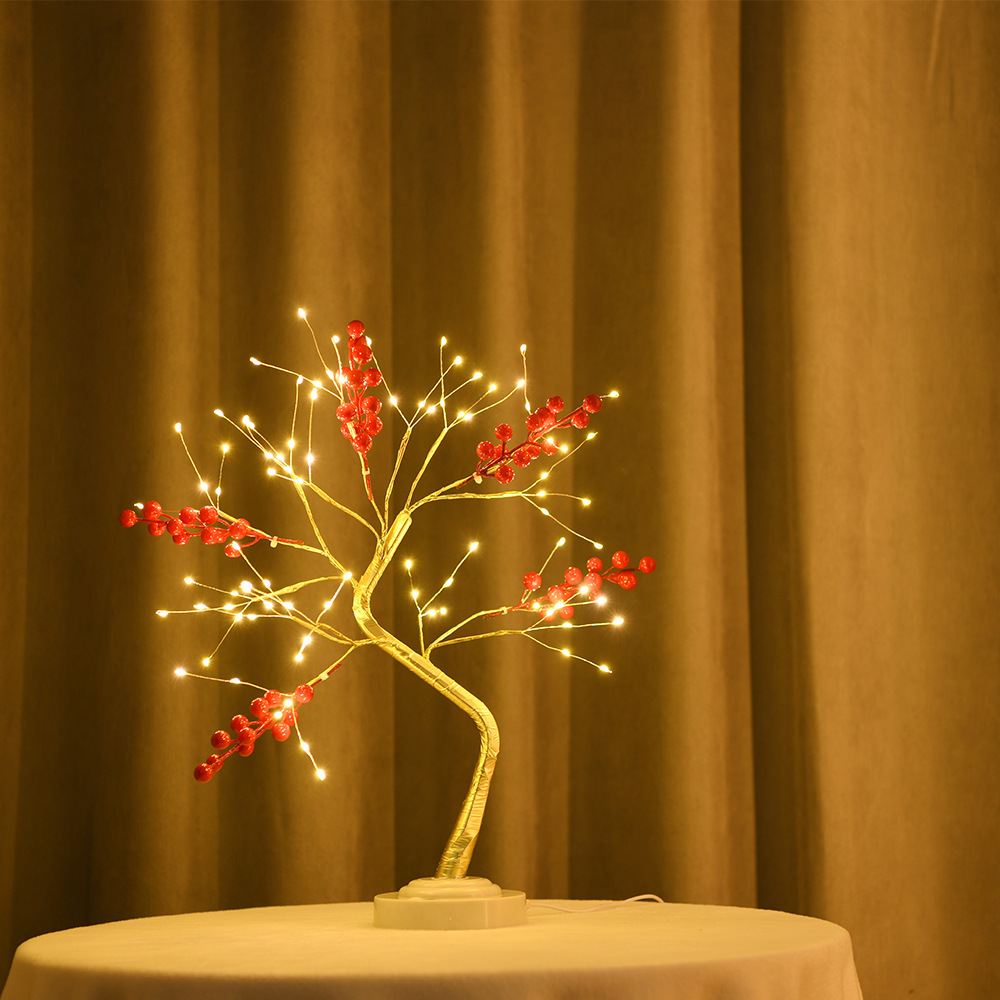 圣诞树灯led树灯室内装饰灯中国风摆件春节挂件装饰氛围灯闪光灯