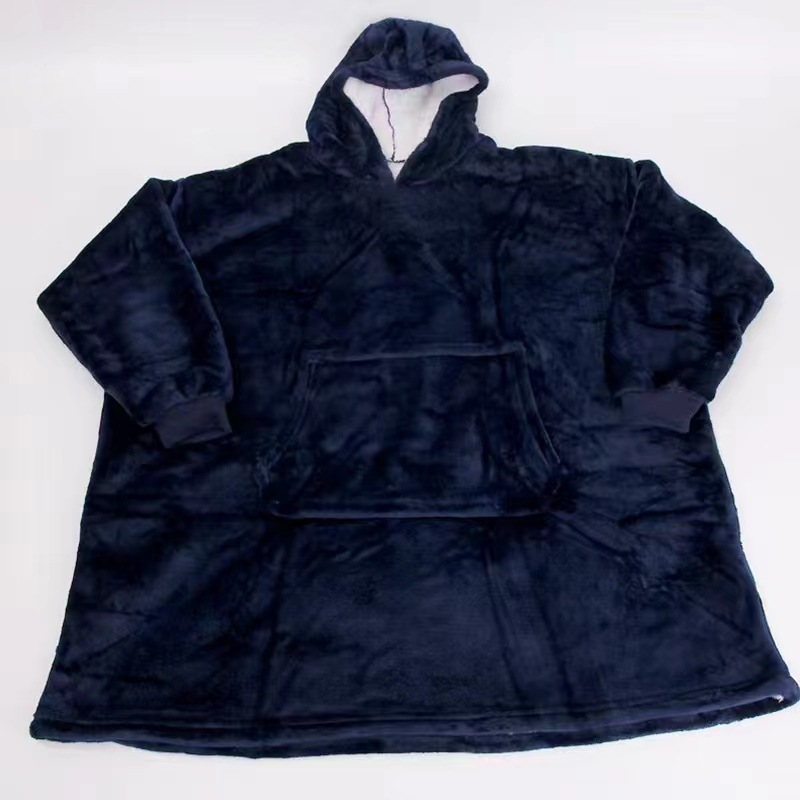 Double Lamb Flannel Slacker Hoodie Extra Thick Pajamas Couple's Nightgown Double Slacker Pajamas details Picture