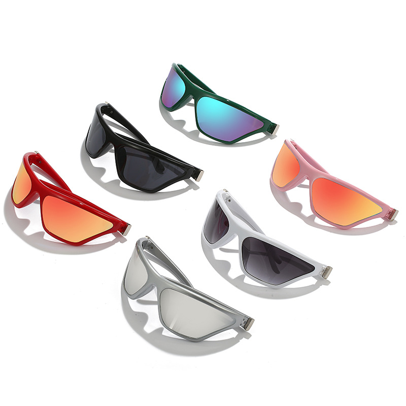 Cross-border new Y2K fashionable cat-eye trendy outdoor sunglasses, personalized sunglasses, futuristic and tech-savvy sports glasses Specification image