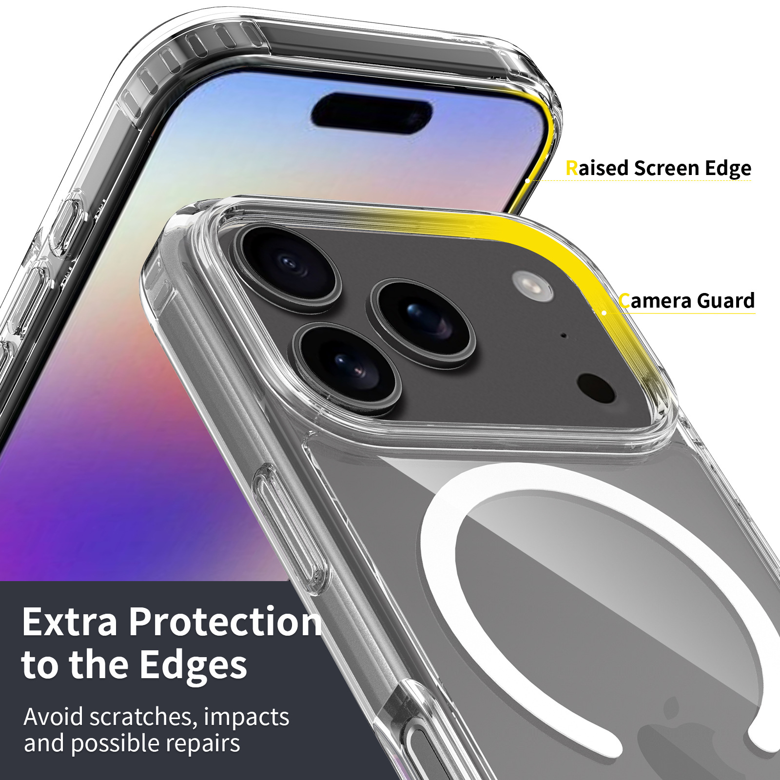 Suitable for Apple 17Promax phone case, magnetic attraction iphone15 plus shockproof 16e full package 14pm transparent case pic 10