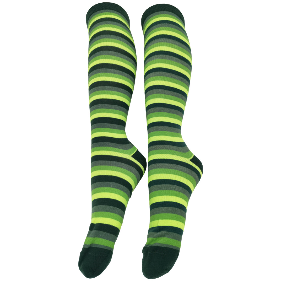 Amazon in stock Irish Day, St. Patrick's Day, three-leaf striped mid-calf cotton socks, party mid-calf socks Application Scenario