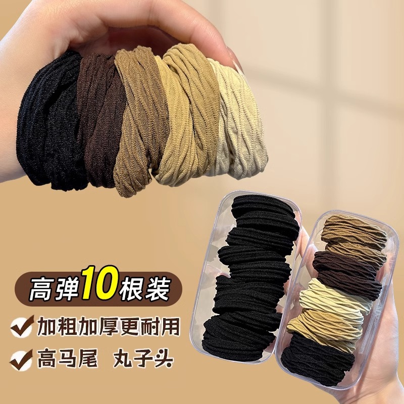 High-elasticity hair tie 2025 new style rubber band women's hair tie, hair band that doesn't strangle hair, durable hair tie and headwear Application Scenario