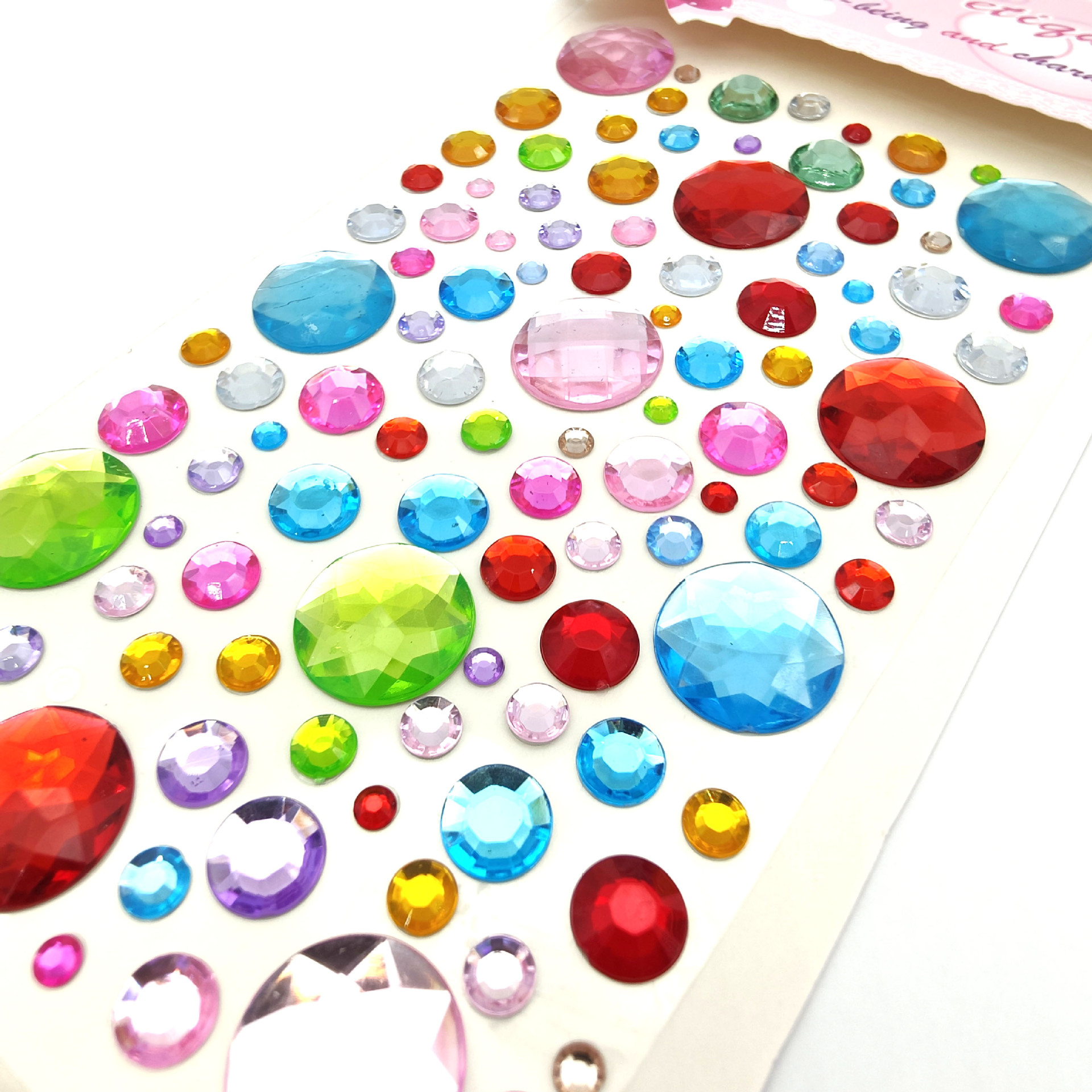 Wholesale of colorful starry sky acrylic diamond stickers, colorful crystal stickers, random diamond DIY creative stickers, mobile phone stickers, and random stickers Item Picture