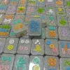 The finished product of the mermaid girl epoxy resin mahjong is made by hand. It is a decorative item, keychain, gift, pendant and entertainment details Picture