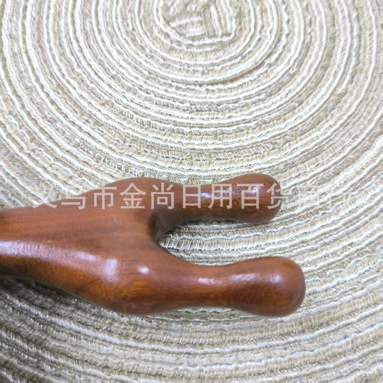 Head massager, wooden antler, double-headed meridian combing hair, five-claw skin comb, multi-functional for scratching, scraping and gua sha Specification drawing