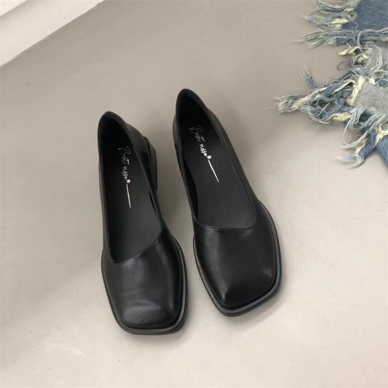 Woman's Head Pu Simple Women's Fashion Shoes Sleeve Mary Jane Shoes In The Single Shoes Women's Shoes First-Hand Supply Specification drawing