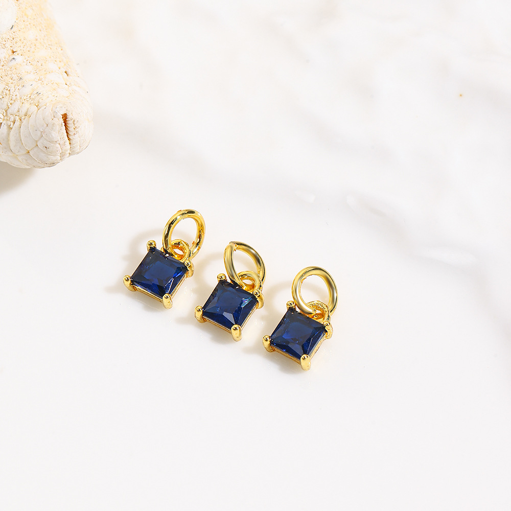 DIY pendants, bracelets, necklaces, earrings and accessories made of small, unique geometric square colored zircon pic 14