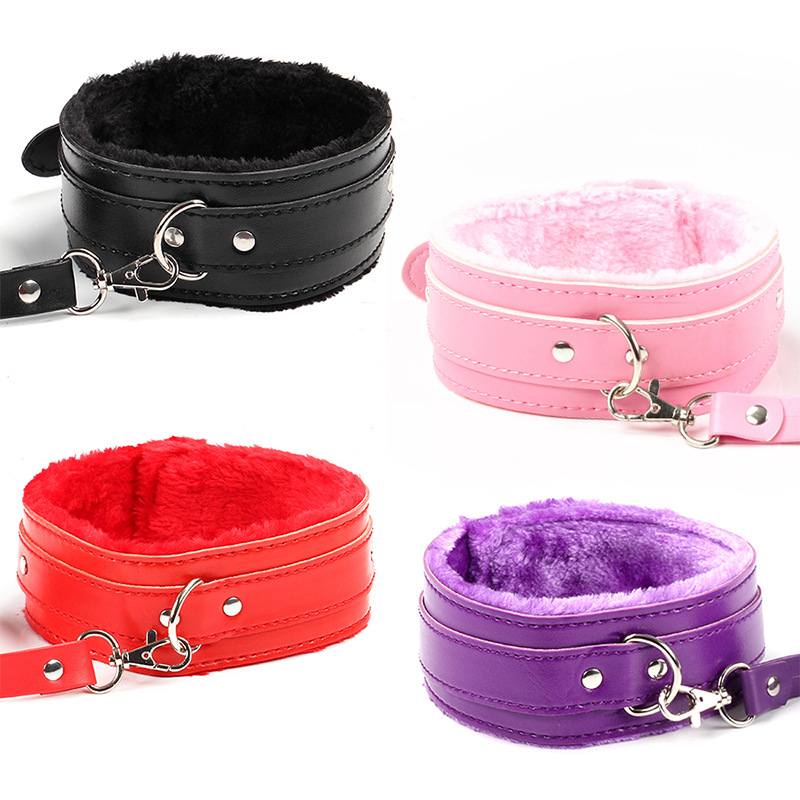 Adult sex toys Sex plush collar leather SM bondage tune education toy dog collar leash