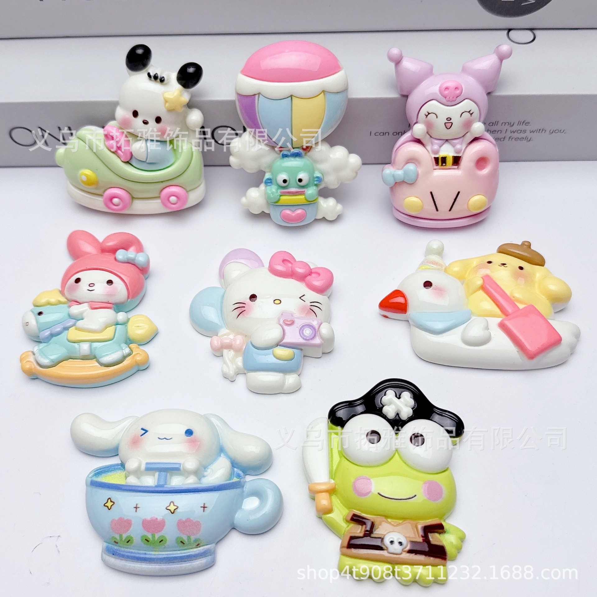 大卡 卡通美美猫咪树脂配件diy发饰头绳冰箱贴钥匙扣水杯鞋扣材料