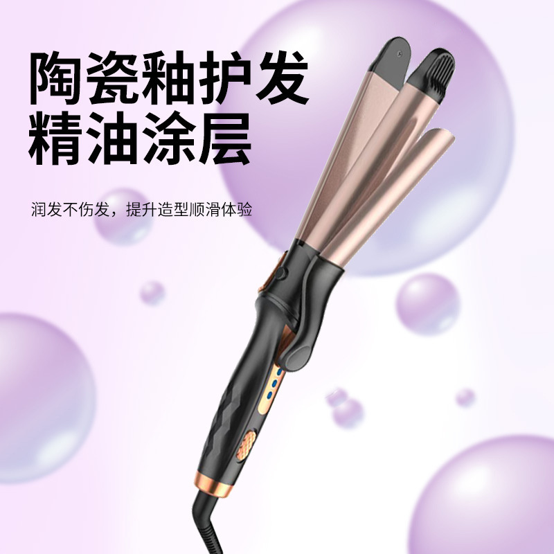 Cross-Border New 2-In-1 Automatic Curling Iron For Household Anti-Ironing And Non-Damaging Multi-Functional Straight Curling Curling Iron Specification drawing