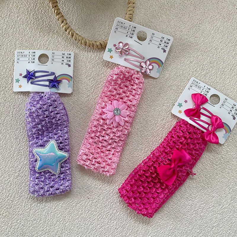 New cross-border children's and babies from Europe and America, sweet and cute bow, sweet hair band, sweat-absorbing headscarf Specification image