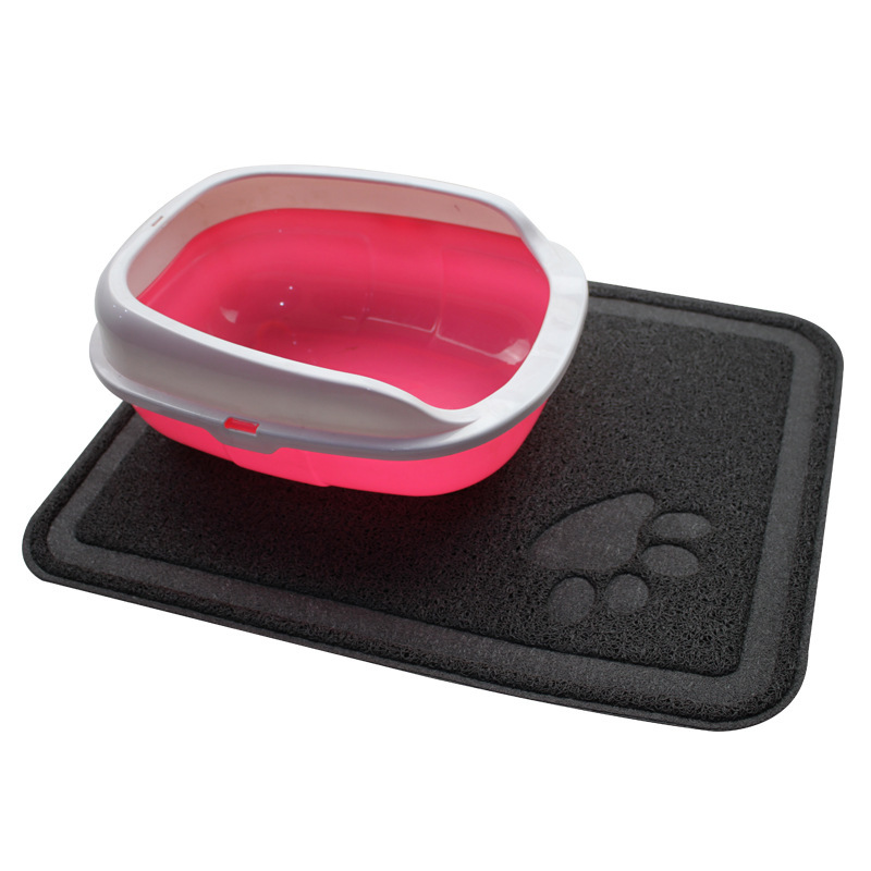 Pet supplies: cat litter pads, foot rubbing footprints, cat litter boxes, sand falling off details Picture