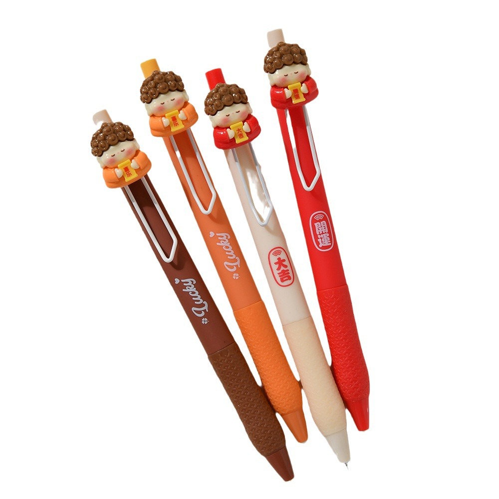Chen Xi Good Luck Little Buddha Press the 0.5mm tip of the ST gel pen for smooth writing. It is a student stationery signature pen Application Scenario