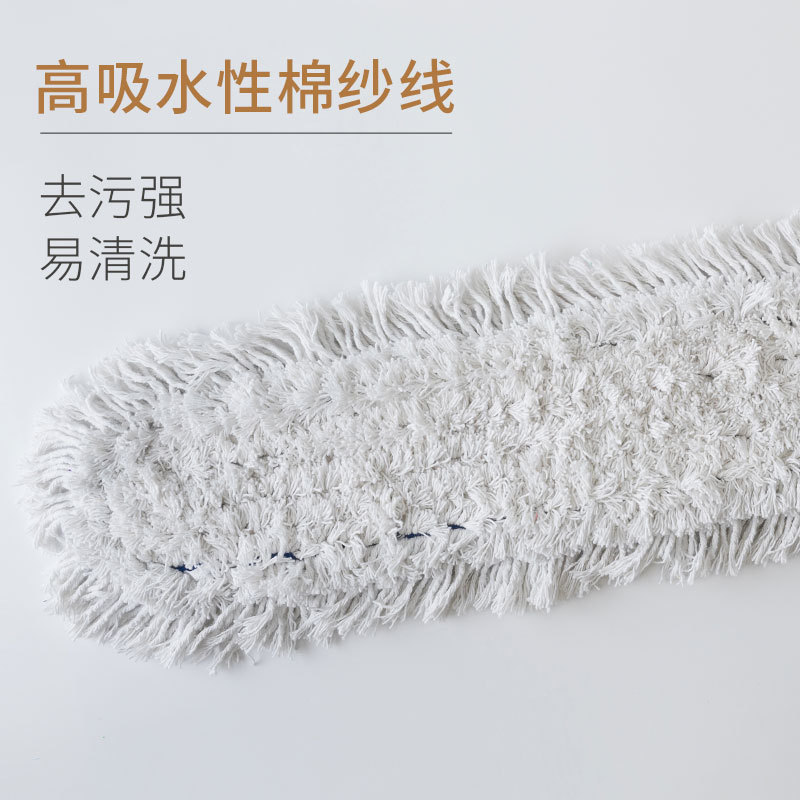 Flat Mop Lazy Large Dust Push Hotel Factory Cleaning Row Mop Cotton Line Wide Mop Both Wet And Dry Specification drawing
