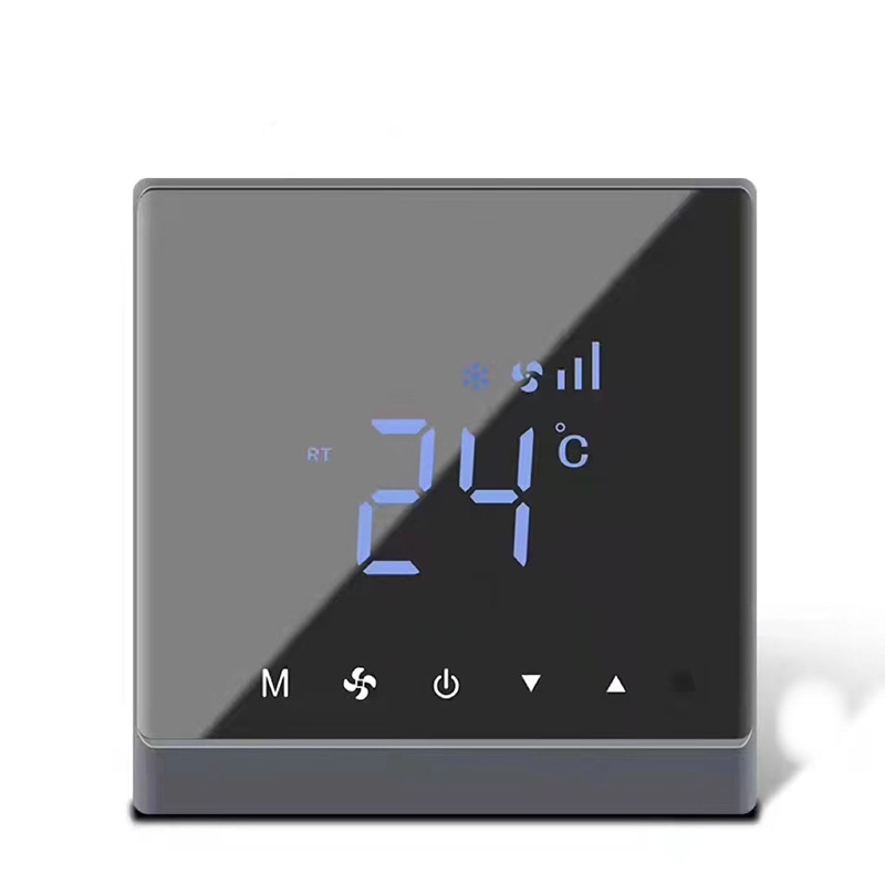 Spot Central Air Conditioning Thermostat Wifi Lcd Controller Panel Floor Heating Dual Supply Panel Touch Screen Wholesale details Picture
