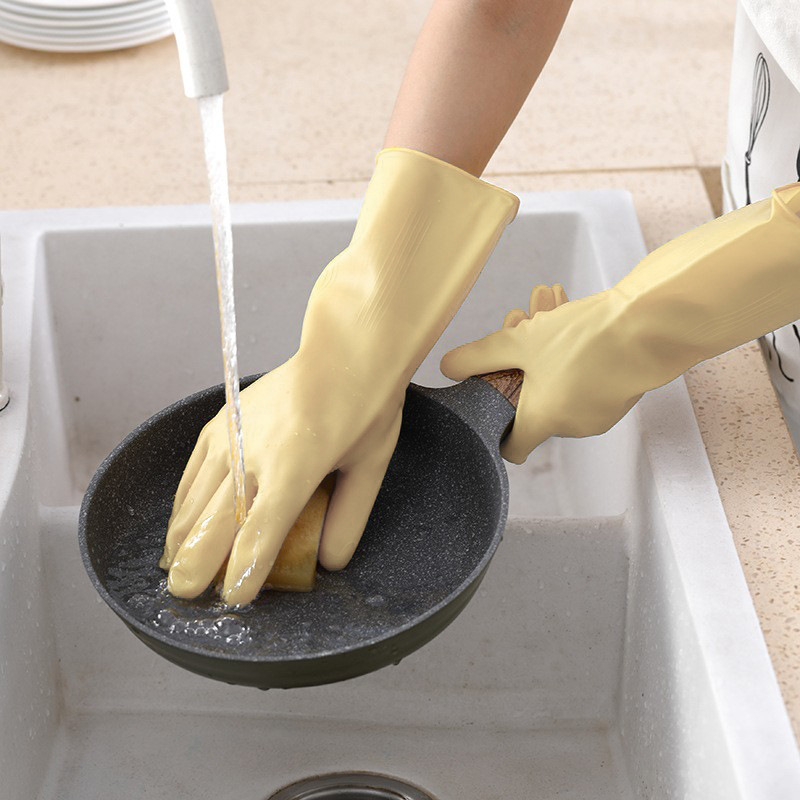 洗碗手套家务清洁厨房洗菜橡胶乳胶皮牛筋色防水耐用洗衣服干活女详情图3